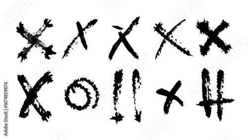 Grunge Brush Style Arrows scribbled graphic