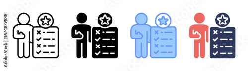 Self Discipline Icon Set Multiple Style Collection