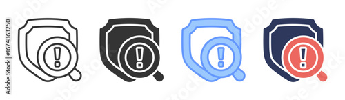 Security Inspection Icon Set Multiple Style Collection