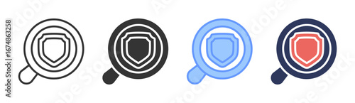 Security Analysis Icon Set Multiple Style Collection