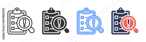 Security Risk Assessment Icon Set Multiple Style Collection