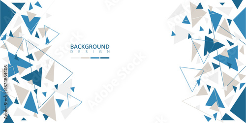 Scattered Triangle Composition in Blue and Gray abstract background design