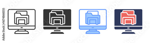 Repository Icon Set Multiple Style Collection