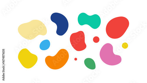 Abstract organic shapes colorful pattern vector