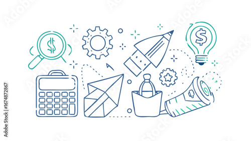 Business concept icons finance idea