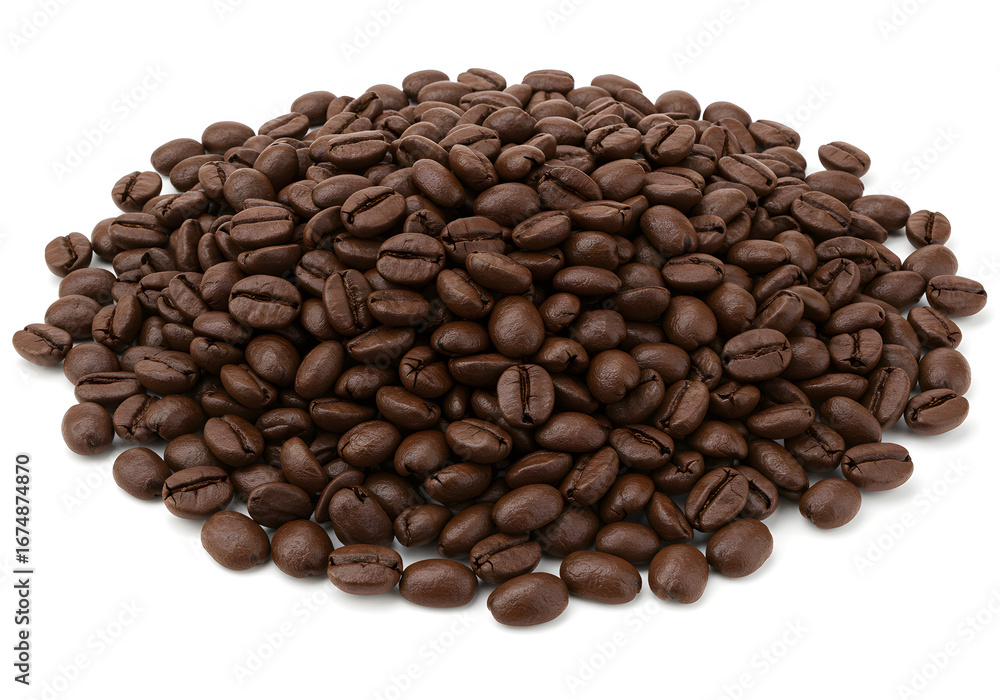 Fototapeta premium Fresh Coffee Beans Isolated on White Background
