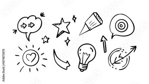 Creative Symbol Collection doodle sketch