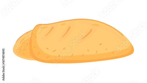 Golden bread slices baked goods food