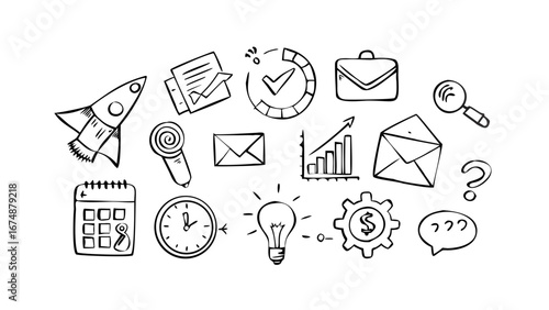Magnifying glass searching for business finance analysis