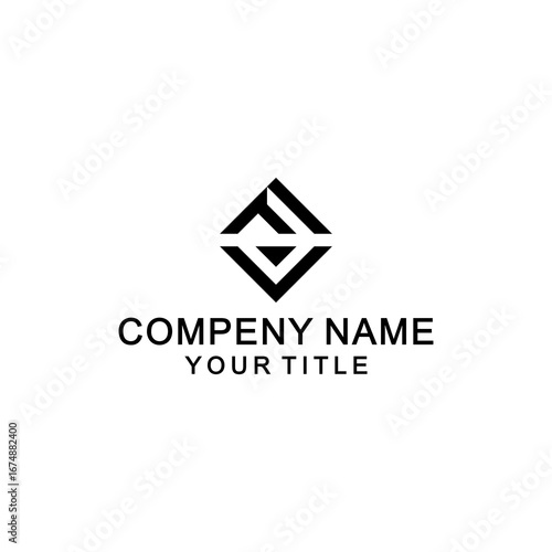 vf fv letter vector logo abstract	