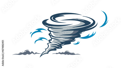 Stylized Tornado Swirl storm weather