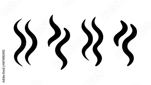 Swirling Black Smoke Wisps steam abstract