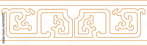 Oriental Style Geometric Motif Frame