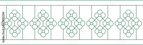 Geometric Floral Lattice Frame