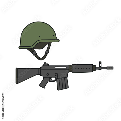 assault rifle isolated