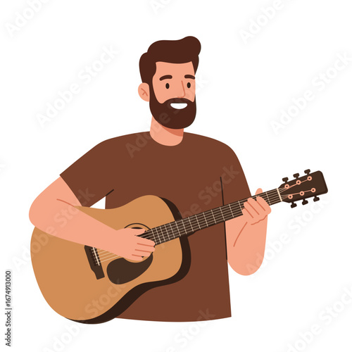 man playing guitar