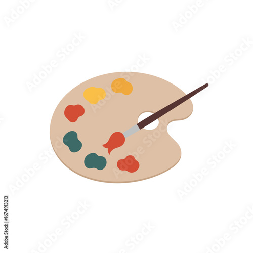 palette and brushes