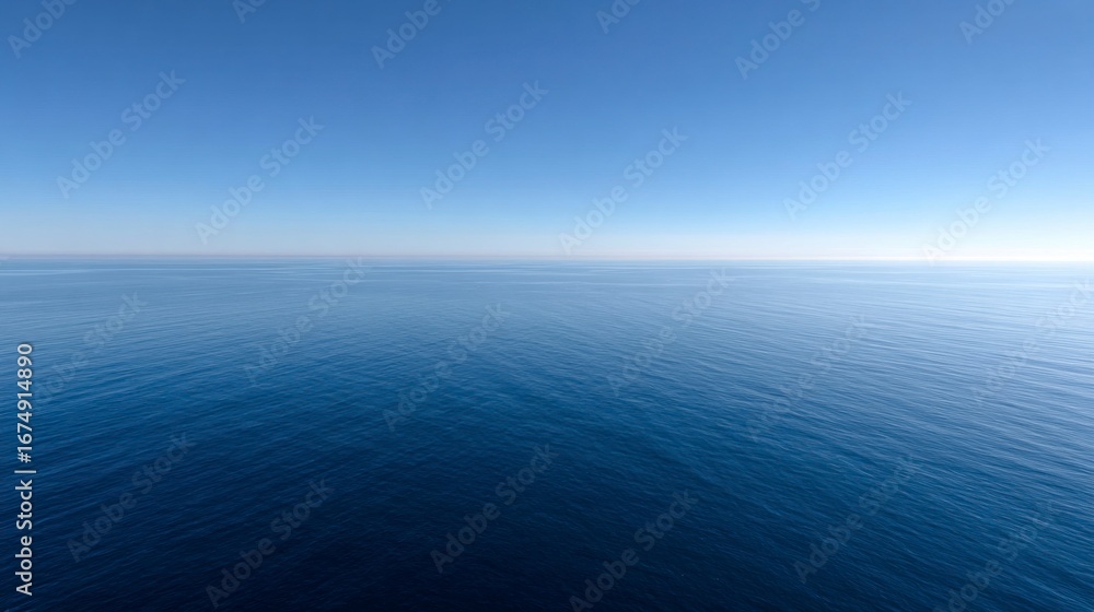 Fototapeta premium Vast ocean view under clear sky