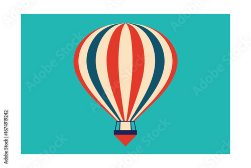 hot air balloon vector  sky fly vector travel basket design icon