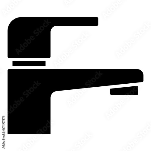 Faucet, water tap glyph solid icon