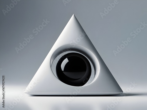 Unique Triangular Speaker Design Showcasing Sleek Lines and Modern Aesthetics for Contemporary Spaces