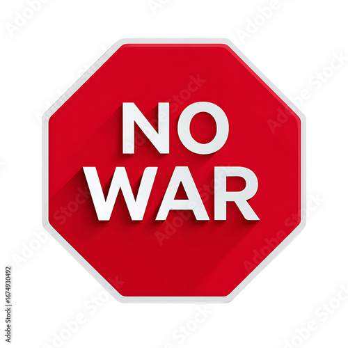 Free Download Stop Conflict with Strong Message: No War Symbol on Red Background - GFXLoad