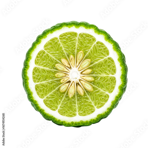 kaffir lime slice unveiling natures citrus secret, aromatic and zesty