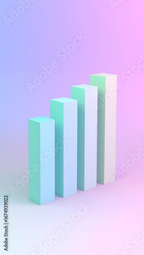 Free Download Vertical Stacked 3D Blocks with Pastel Gradient Background Featuring Geometric Shapes and Colorful Design - GFXLoad