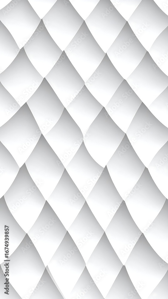 Fototapeta premium Vertical Textured White Background Design Featuring Layered Squircle Pattern with Soft Light and Shadow Effects