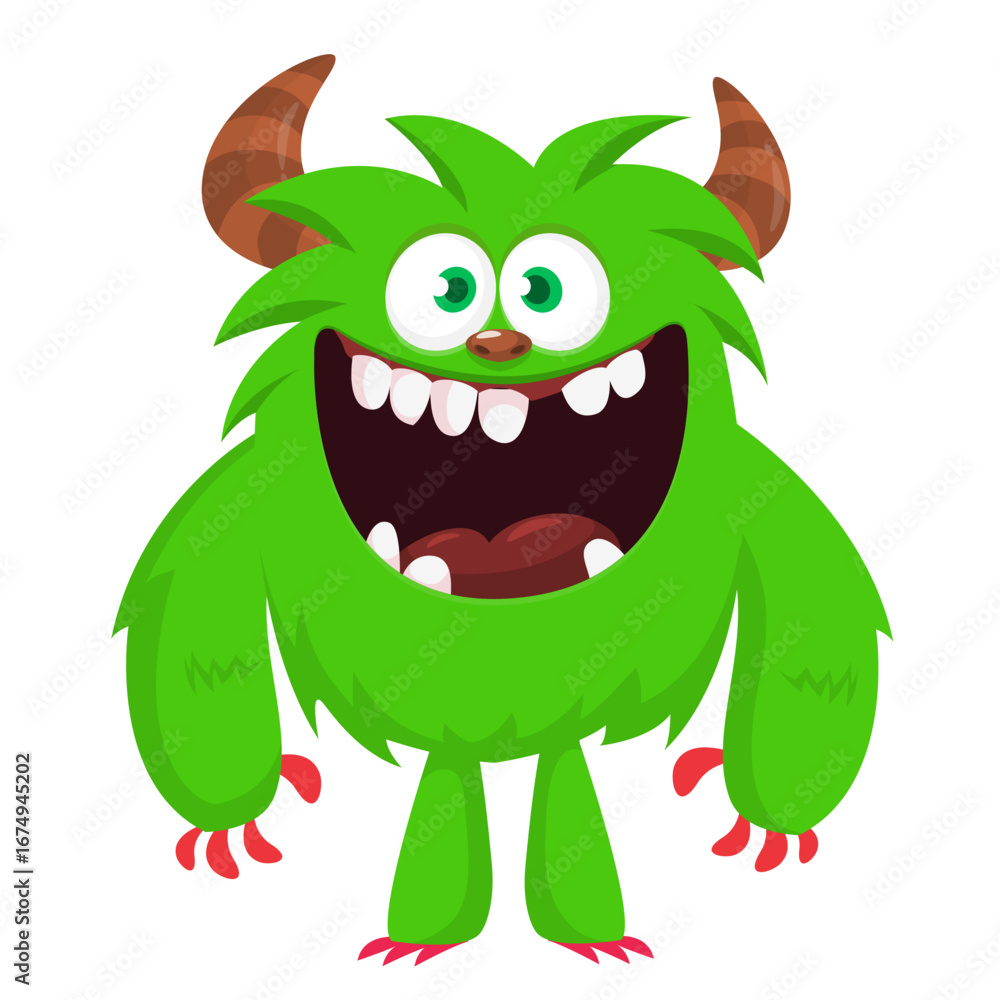 Fototapeta premium monster; cartoon; Halloween; illustration; character; alien; ghost; design; creature; expression; cute; funny; happy; smiling; yeti; flying; vector; talking; excited; cool; pretty; laughing; creepy; s