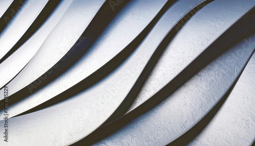 Stunning abstract architectural waves creating dynamic light and shadow patterns in cool tones