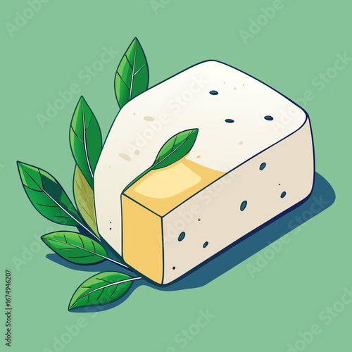 Gourmet yellow Swiss cheese with olives and olive oil
