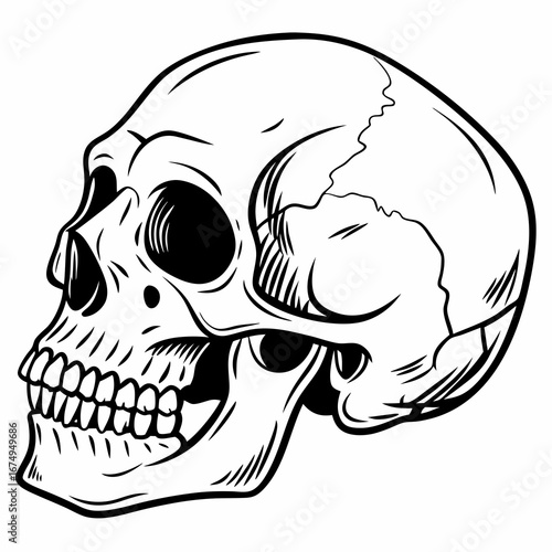 Skull Mockup Anatomy Illustration for Design Projects