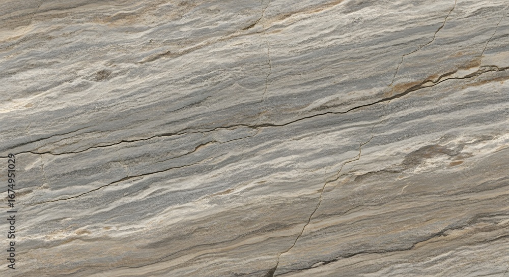 Fototapeta premium Elegant natural stone texture with captivating layers and subtle earthy tones, perfect for luxurious interiors and design projects.