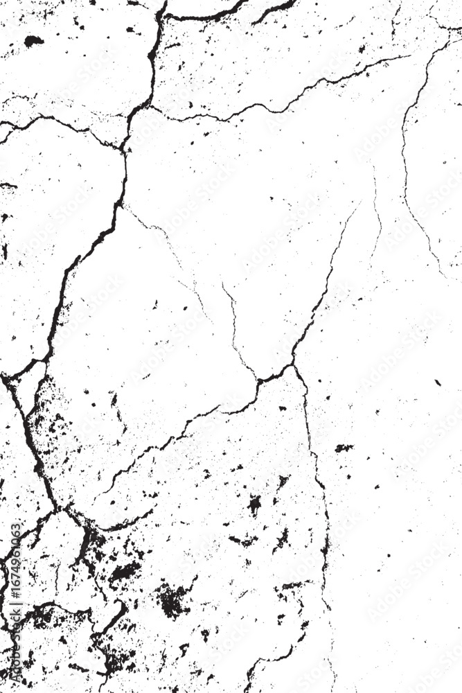 Fototapeta premium Distressed Black and White Grunge Wall Texture Overlay