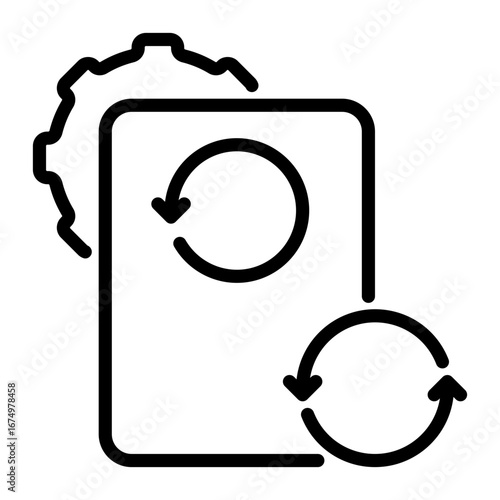 Refresh icon, line icon style