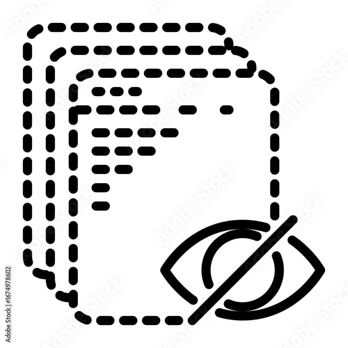 Hide Page icon, line icon style