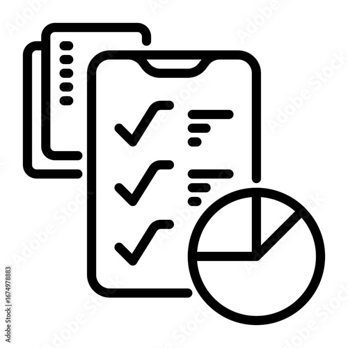 Result icon, line icon style