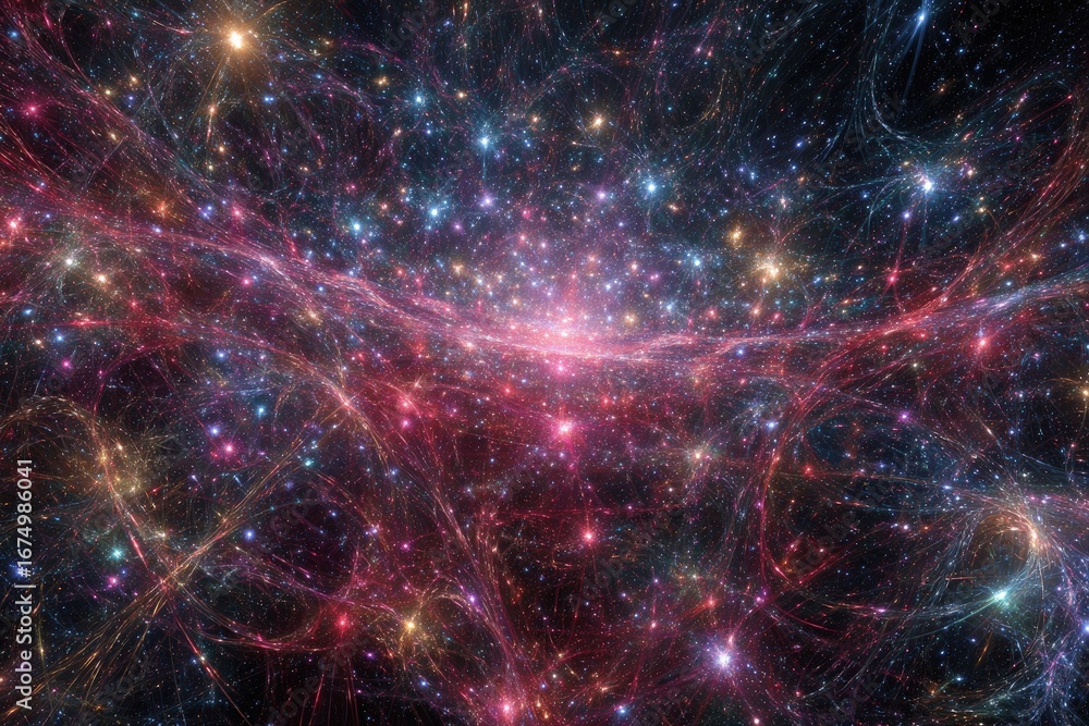 Naklejka premium Colorful Deep Space Nebula