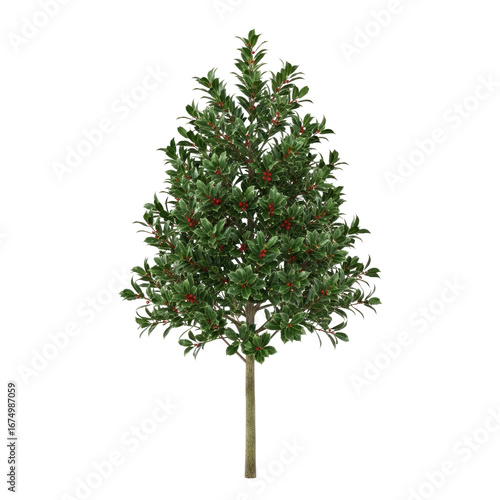 majestic holly tree a symbol of festive cheer and timeless elegance