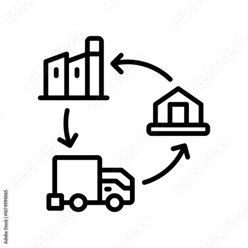 Supply Chain line icon