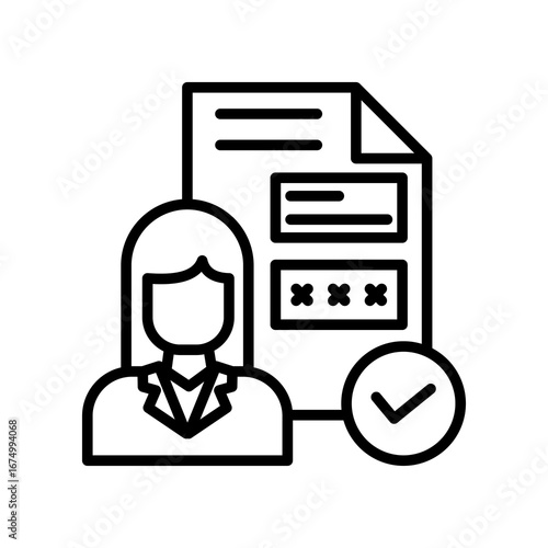 Customer Profile line icon