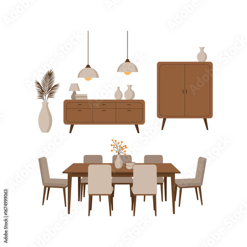Stylish wooden chairs and tables furnish the comfortable interior of a modern cafe, inviting guests to sit and relax