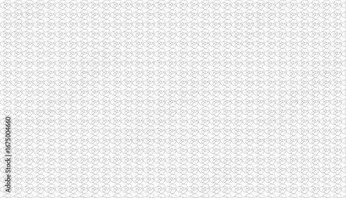 Abstract floral pattern repeating uniformly across a white background design element.