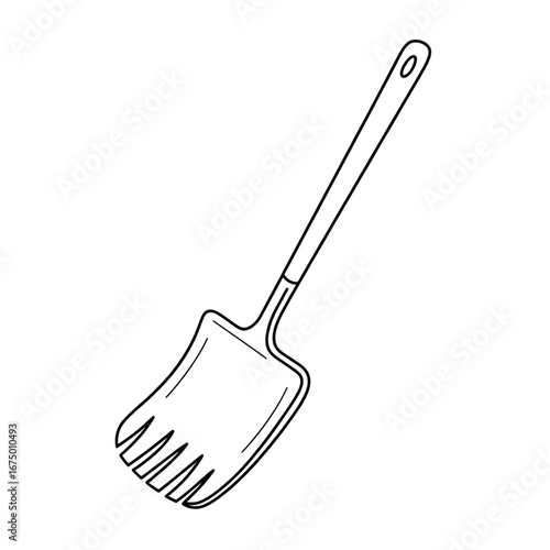 A black and white hoe illustration line art of a coloring page