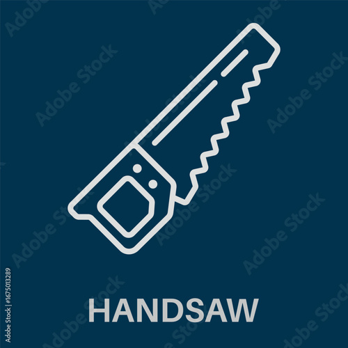 Handsaw Simple White Style Design Icon