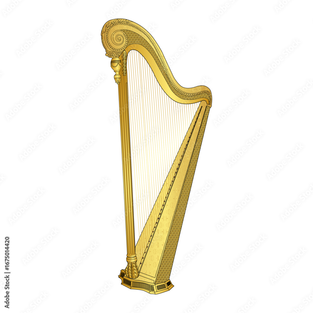 Obraz premium Harp Illustration