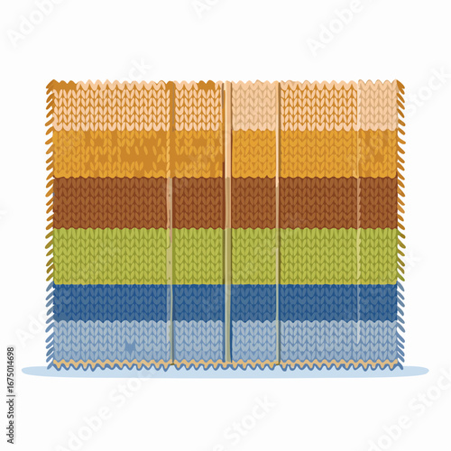 Colorful Knitted Striped Fabric Design