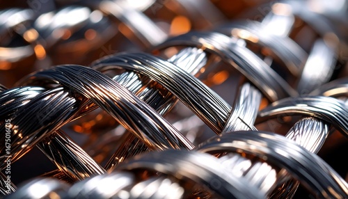 Close-up metallic weave