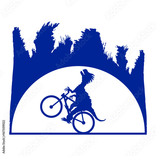 Palms Velociraptor Night Sun Bicycle Bike Tour Rider Raptor Moon Vacation Island Beach